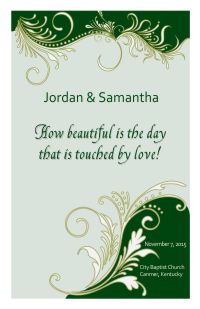 Wedding Program Cover Template 8A - Version 3